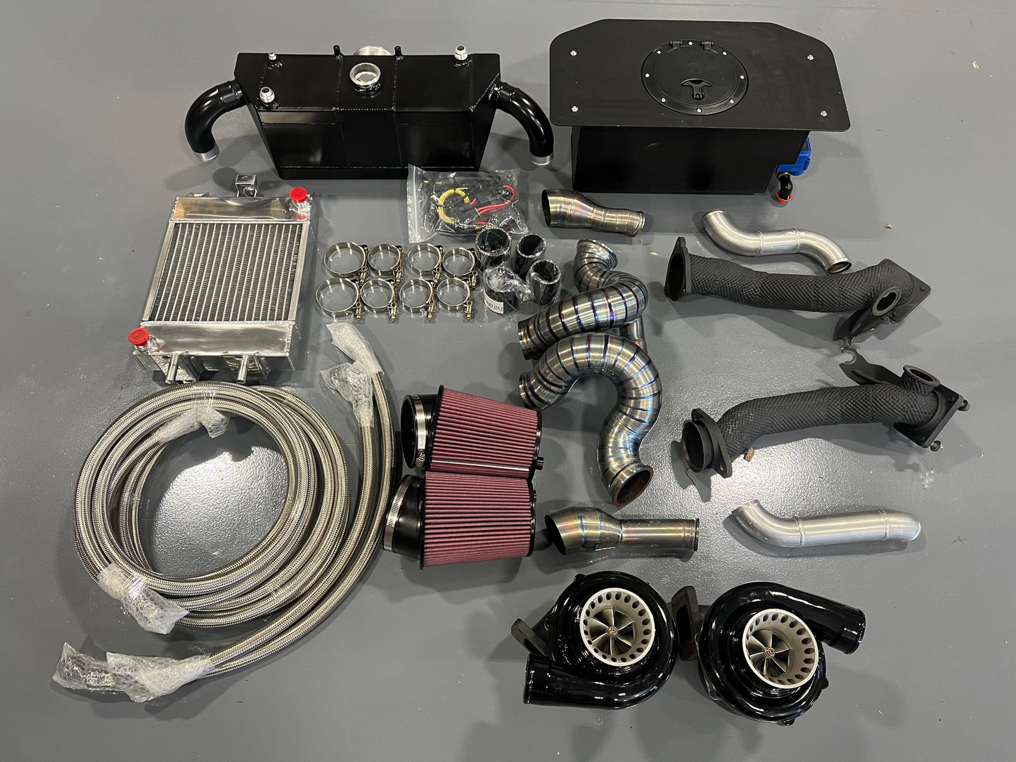 Clearance - Used C8 Twin Turbo kit - Ti Center Exit