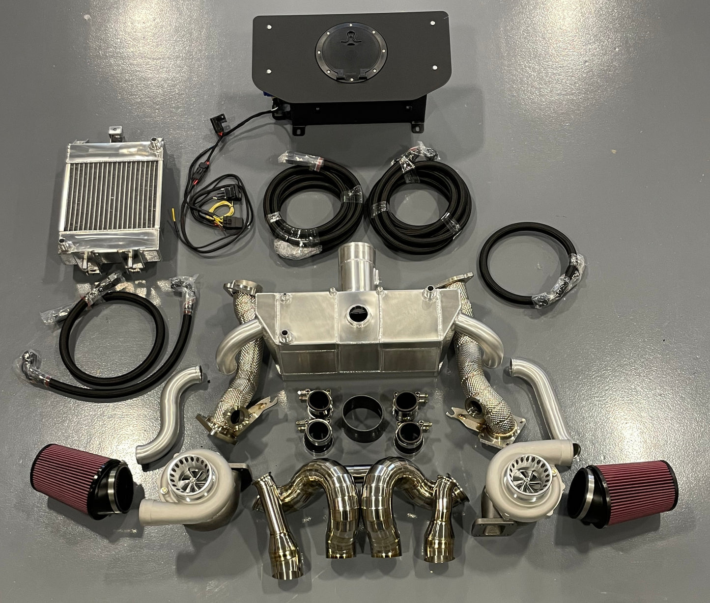 Huron Speed C8 Corvette Twin Turbo Kit - A2W Premium Bundle