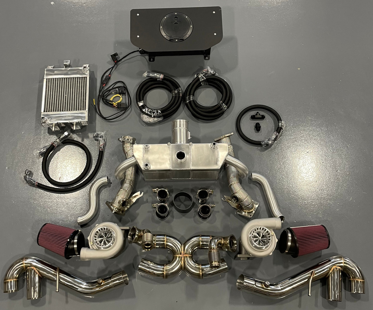 Huron Speed C8 Corvette Twin Turbo Kit - A2W Premium Bundle