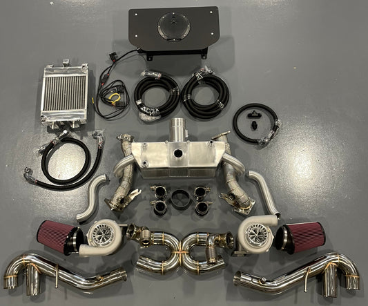 Huron Speed C8 Corvette Twin Turbo Kit - A2W Premium Bundle
