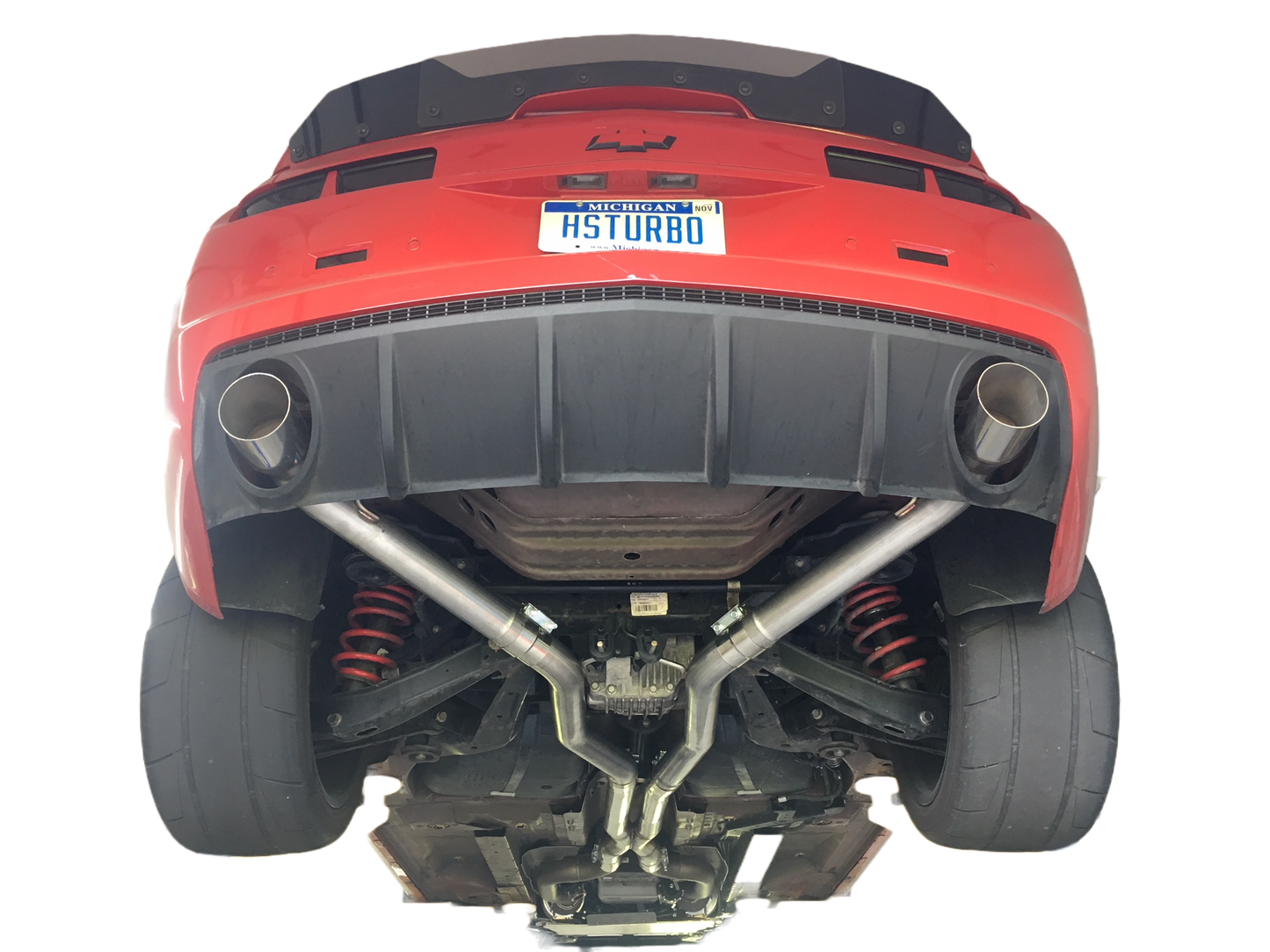 Huron Speed 3" Muffler-Less Axle-back Exhaust - 5th Gen Camaro SS