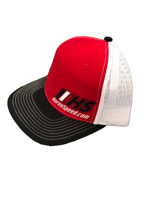 Huron Speed Snapback Hat - Red/White/Black