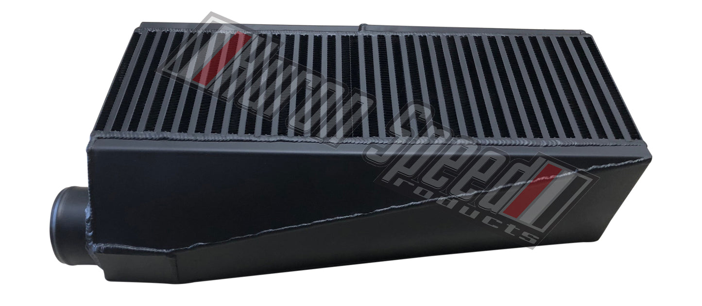 Huron Speed Black Series 6" Thick Intercooler (w/ Airguides) - Twin Turbo