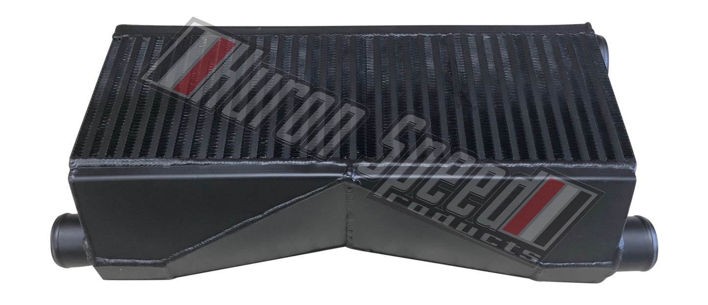 Huron Speed Black Series 6" Thick Intercooler (w/ Airguides) - Twin Turbo